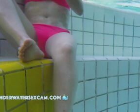 NEW! This horny 18+ teen girl asked me where the underwater jets were here at the public pool ;-) I showed her!