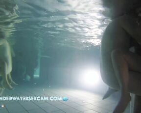 NEW! Because I was so fixated on her hot breasts, I didn't even notice that the sauna pool was now full of horny couples