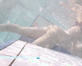 NEW! Hey, that underwater lounger is only for one person! We don't want any unwanted arousal and something hard sticking out of the water.