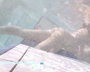 NEW! Hey, that underwater lounger is only for one person! We don't want any unwanted arousal and something hard sticking out of the water.